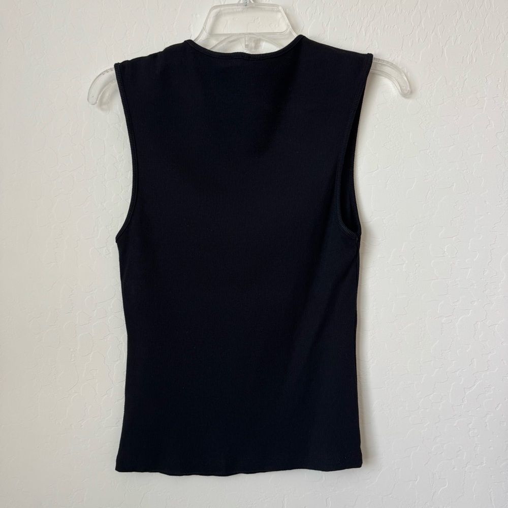 MONROW 90’s Rib Tank Black Medium - Picture 3 of 10